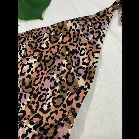 NEW Shade & Shore Leopard‎ Side-Tie Cheeky Bikini Bottoms [ SZ Large ] #3342 - Picture 10 of 10
